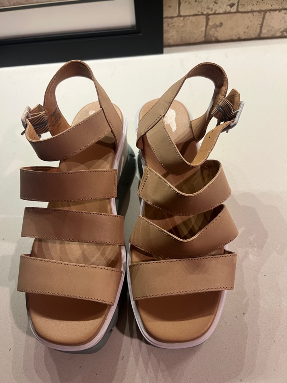 Sorel Women's Beige Multi-Strap Slingback Sandals